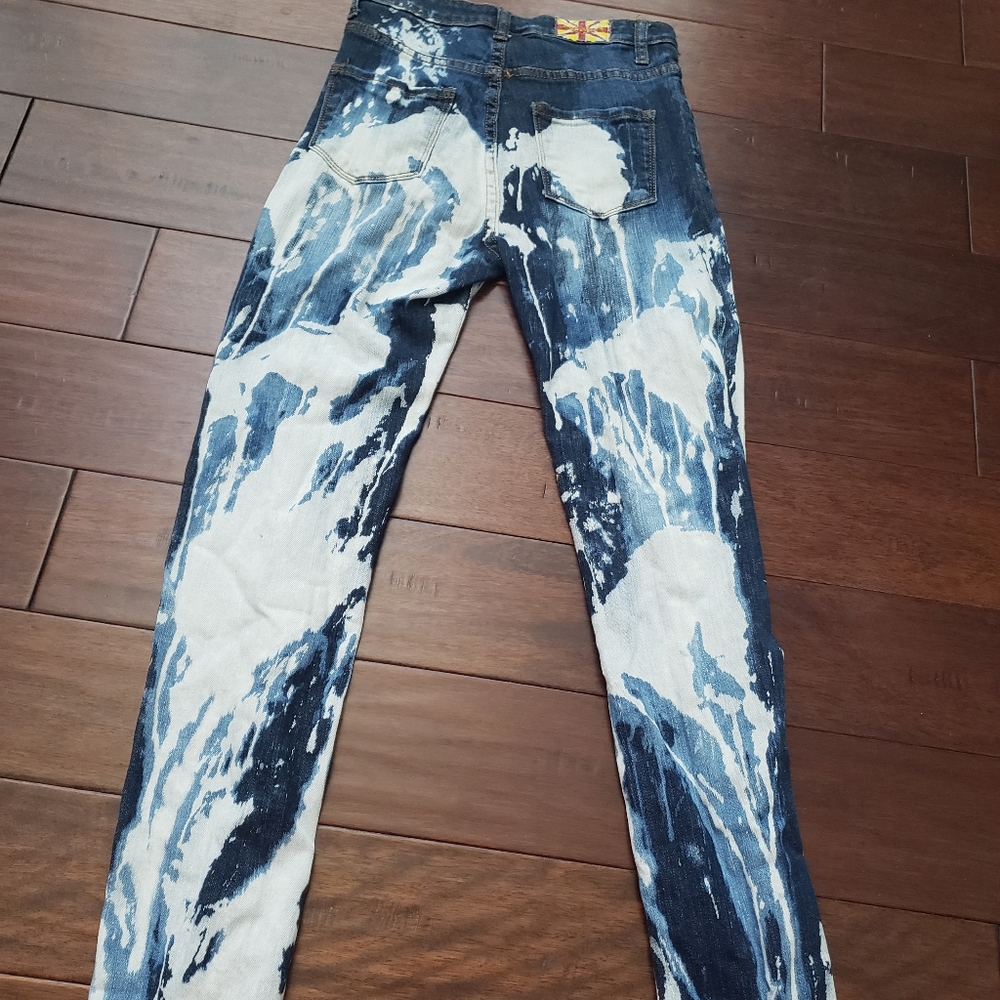 Distressed Acid Wash Skinny Jeans - Picture 5 of 5